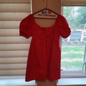 English Factory Dress, Size L, Red